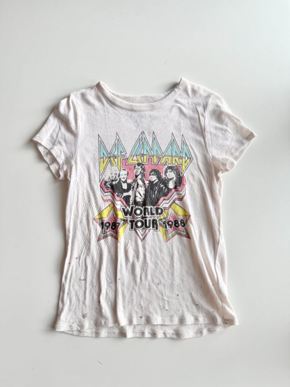 CHASER Def Leppard Tour 100% Cotton Jersey Crew Neck Slim Fit T-Shirt, Size M - Picture 4 of 13
